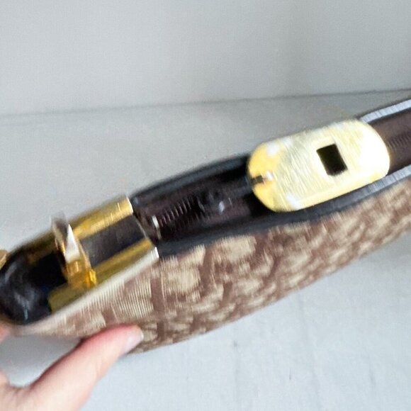 Vintage Christian Dior Logo Print Canvas Clutch Unisex - Picture 6 of 15